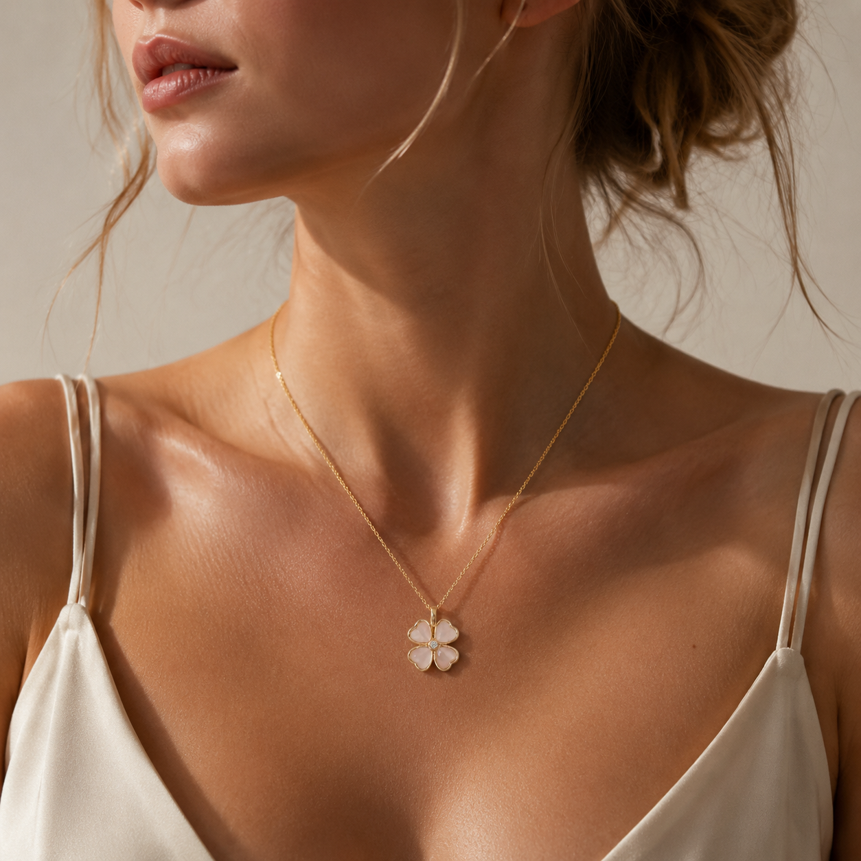 Cordialis Heart‑Leaf Clover Talisman Necklace