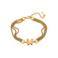 Mariposa‑Triple Chain Butterfly Bracelet