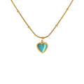 Aqua Heart Glow Necklace