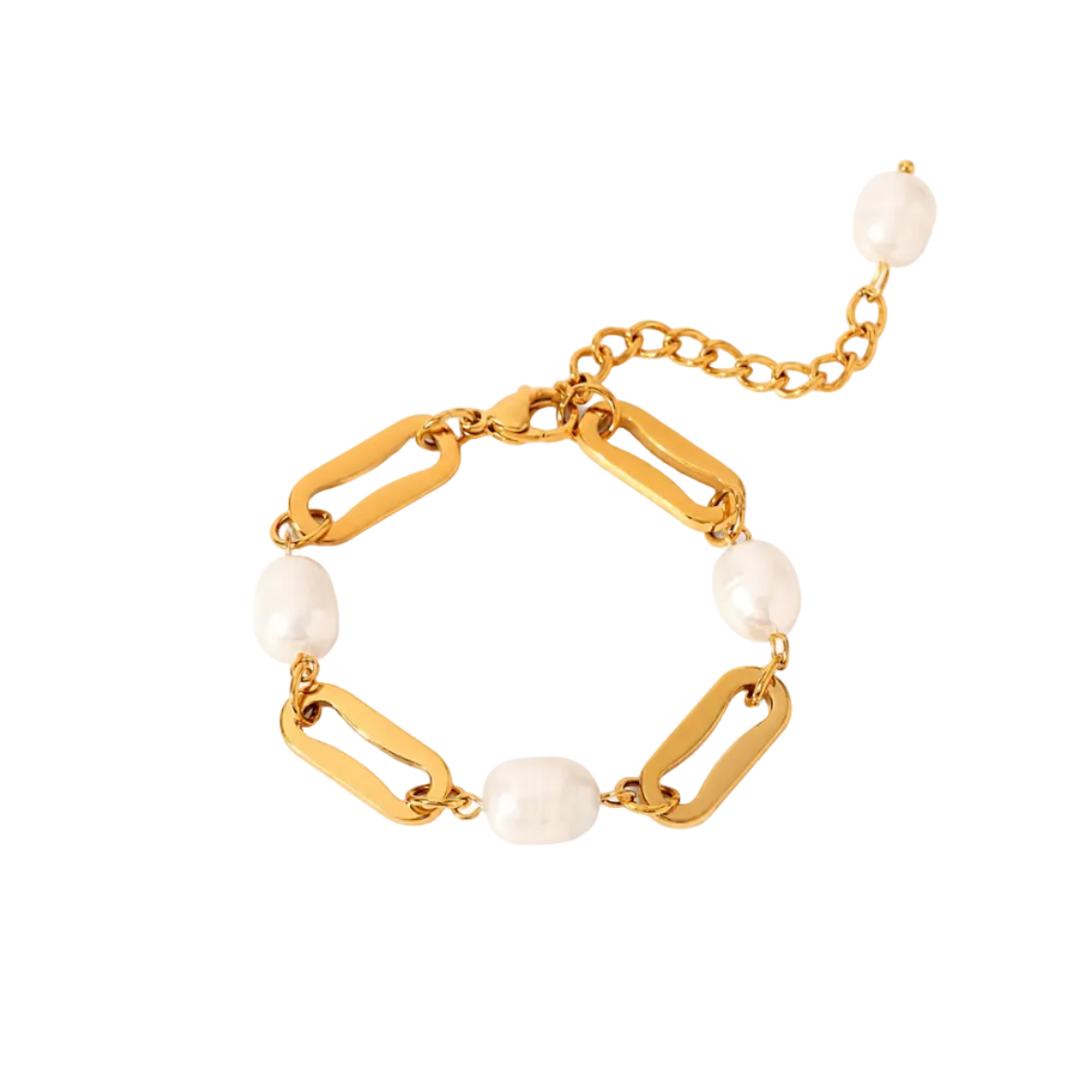 AURELIS Pearl Statement Link Bracelet