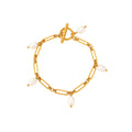 AURELIS Pearl Charm Cascade Bracelet