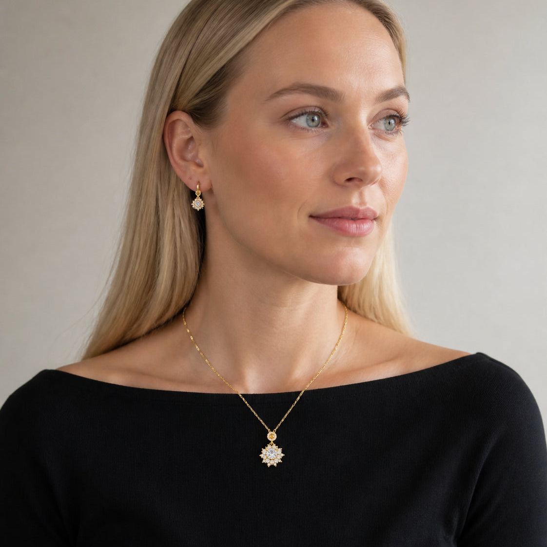 Sol‑Flos Sunflower Pendant Necklace
