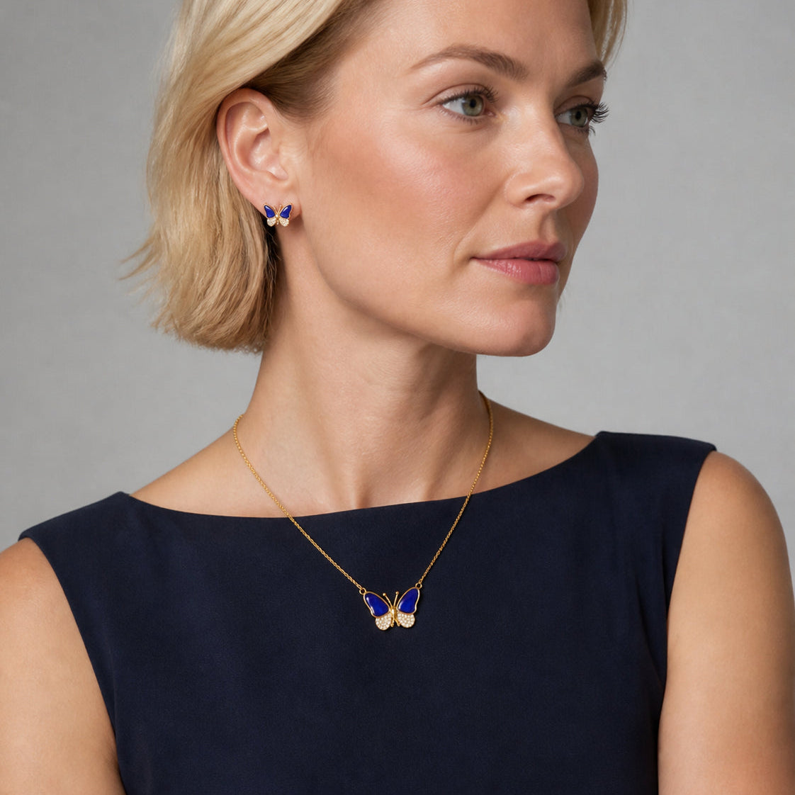 Sapphira Wisdom Butterfly Talisman Necklace