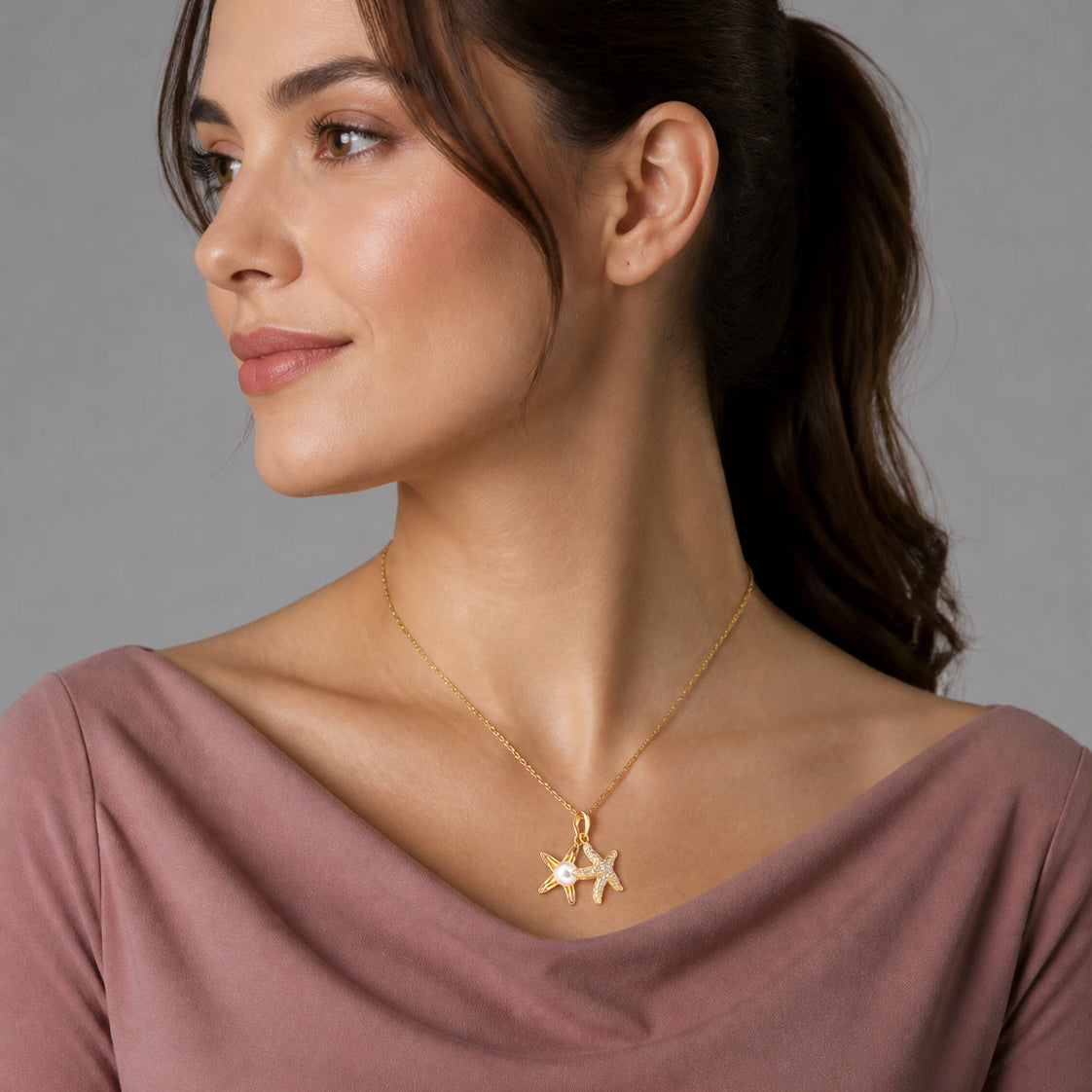 Stella‑Maris Twin Starfish Necklace