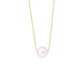 Perlona‑Single Pearl Floating Pendant Necklace