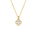 Clover‑Lumen Central‑Gem Necklace