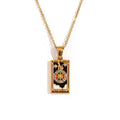 The  Wheel Tarot Pendant Necklace(Gold)