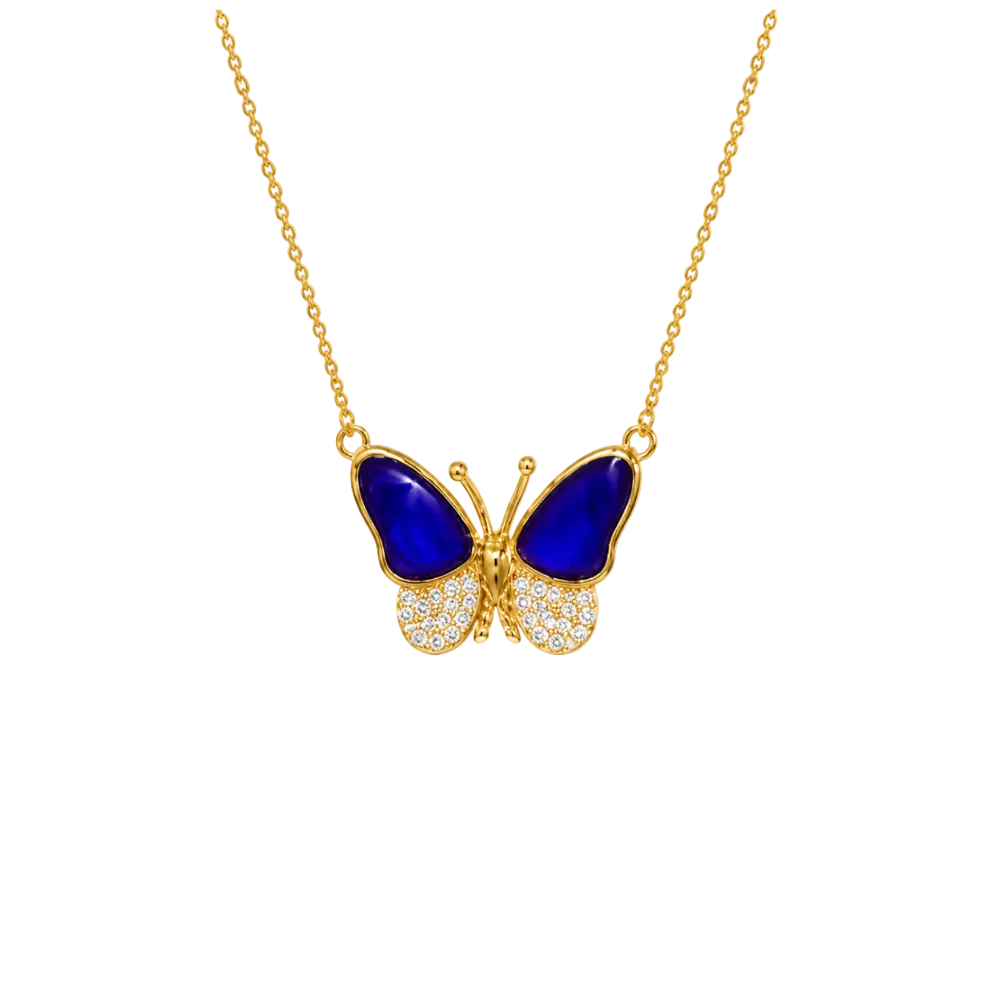 Sapphira Wisdom Butterfly Talisman Necklace