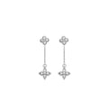 Celestial Clover Silver Earrings