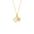 Dual‑Lotus Twin Clover Amulet Necklace