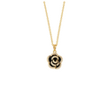 Noir‑Rosa Obsidian Rose Talisman Necklace