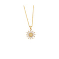 Marquise‑Cut Zircon Sunflower Pendant Necklace