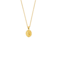 Textured 3D Sun‑Face Pendant Necklace