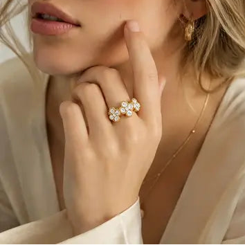 Blooming Fortune Flower Ring