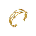 Celestial Flow Gold Cuff Bracelet