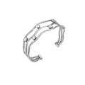Celestial Flow Silver Cuff Bracelet