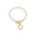 Lara‑Pearl Heart Bracelet
