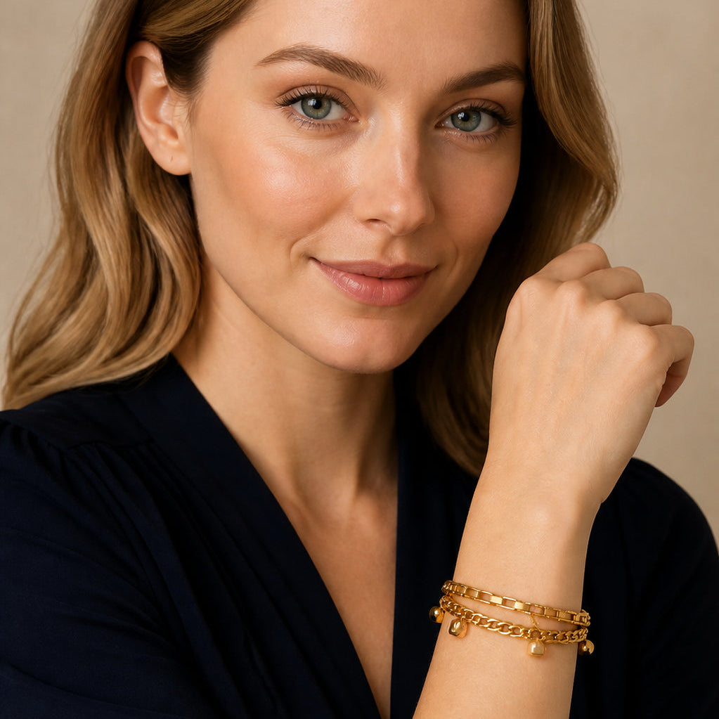 Cubus‑Sphere Dual‑Layer Bracelet