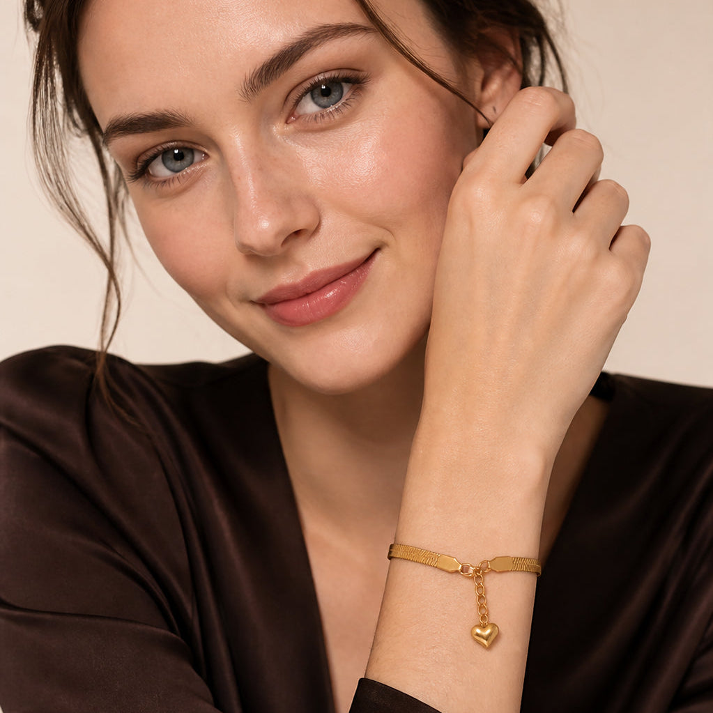 Cordis‑Serpens Herringbone Bracelet