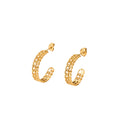 Gold Chain Hoop Earrings