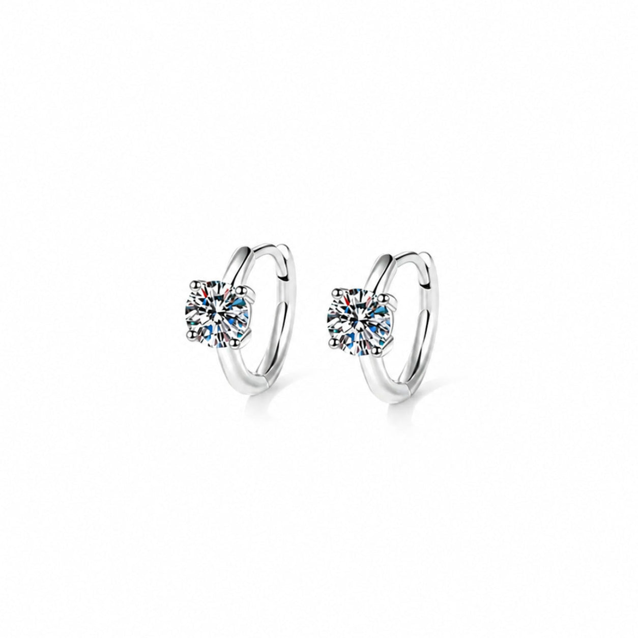 AURELIS Solitaire Crystal Hoop Earrings