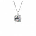 AURELIS Radiant Square Halo Necklace
