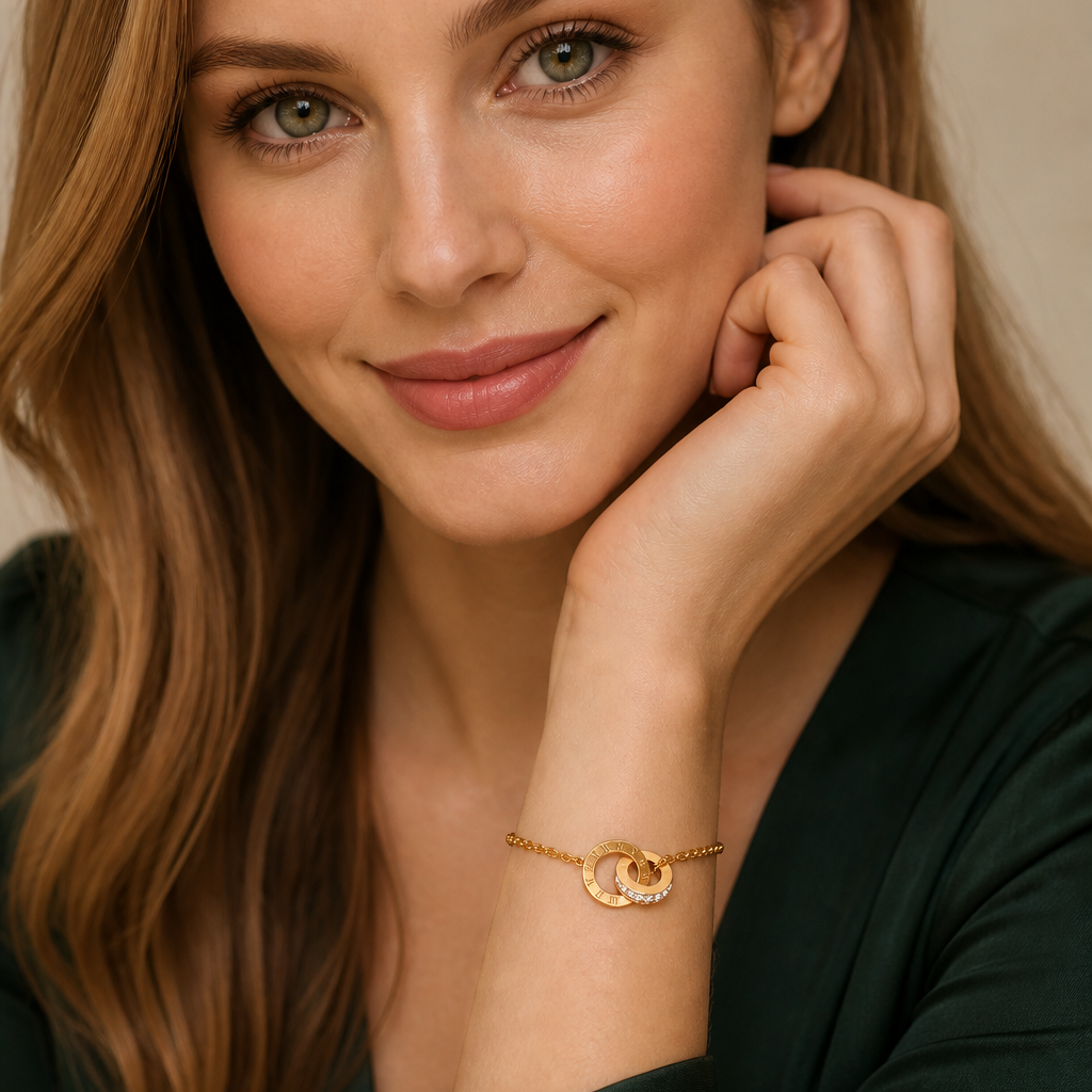 Lumen‑Interlocking Roman Numeral Bracelet