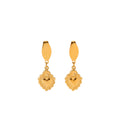 Golden Heart Medallion Earrings