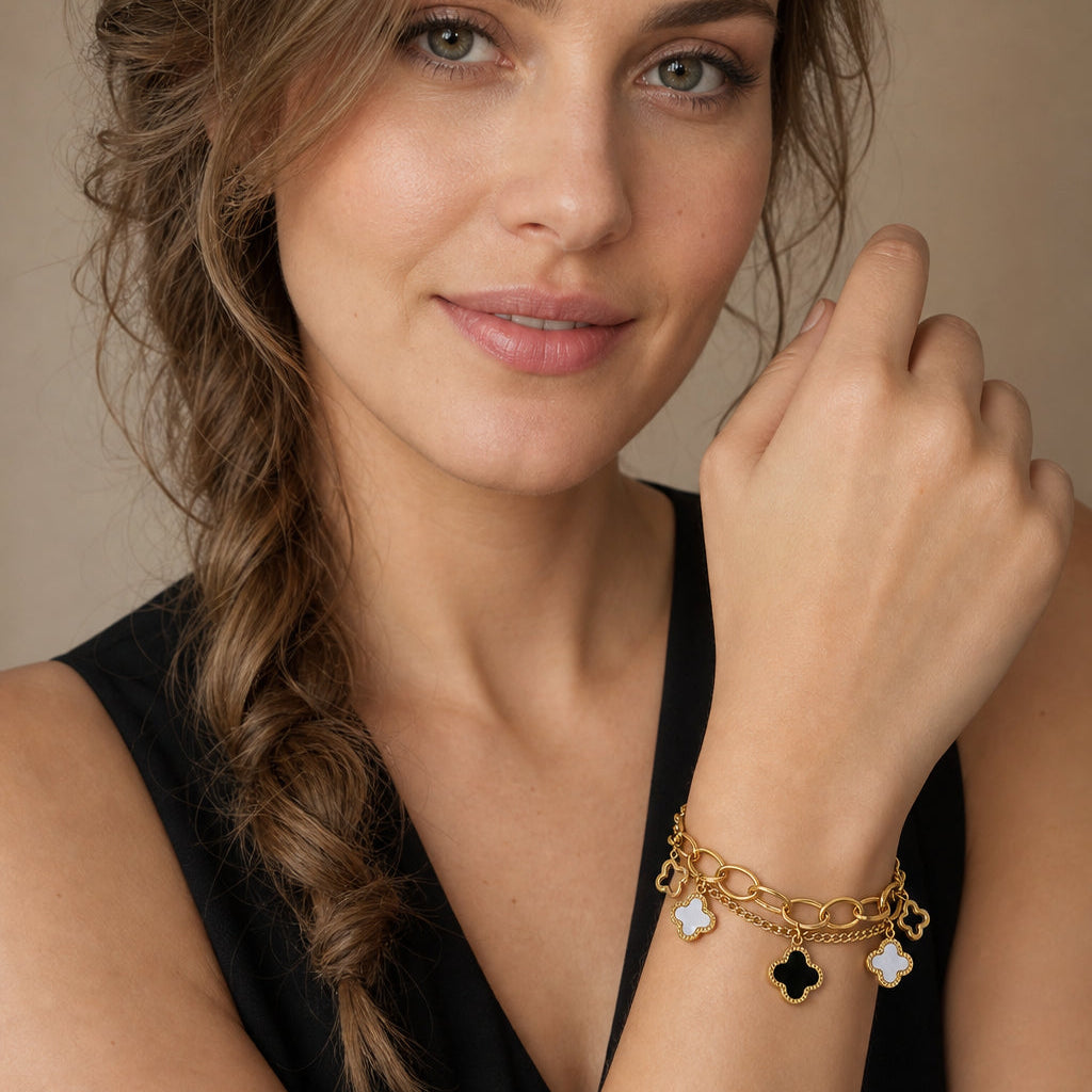 Quatrefoil‑Aura Bracelet