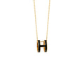 Helix‑H Monogram Pendant Necklace